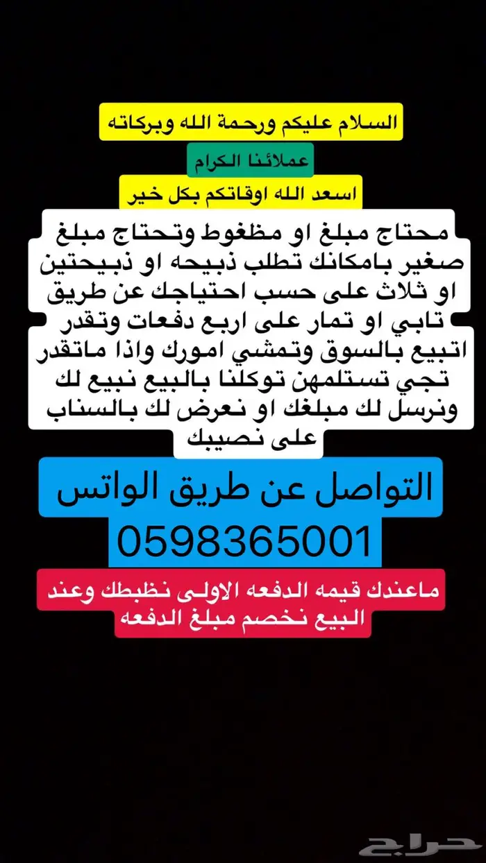 خرفان وتيوس للبيع بالتقسيط والكاش 0