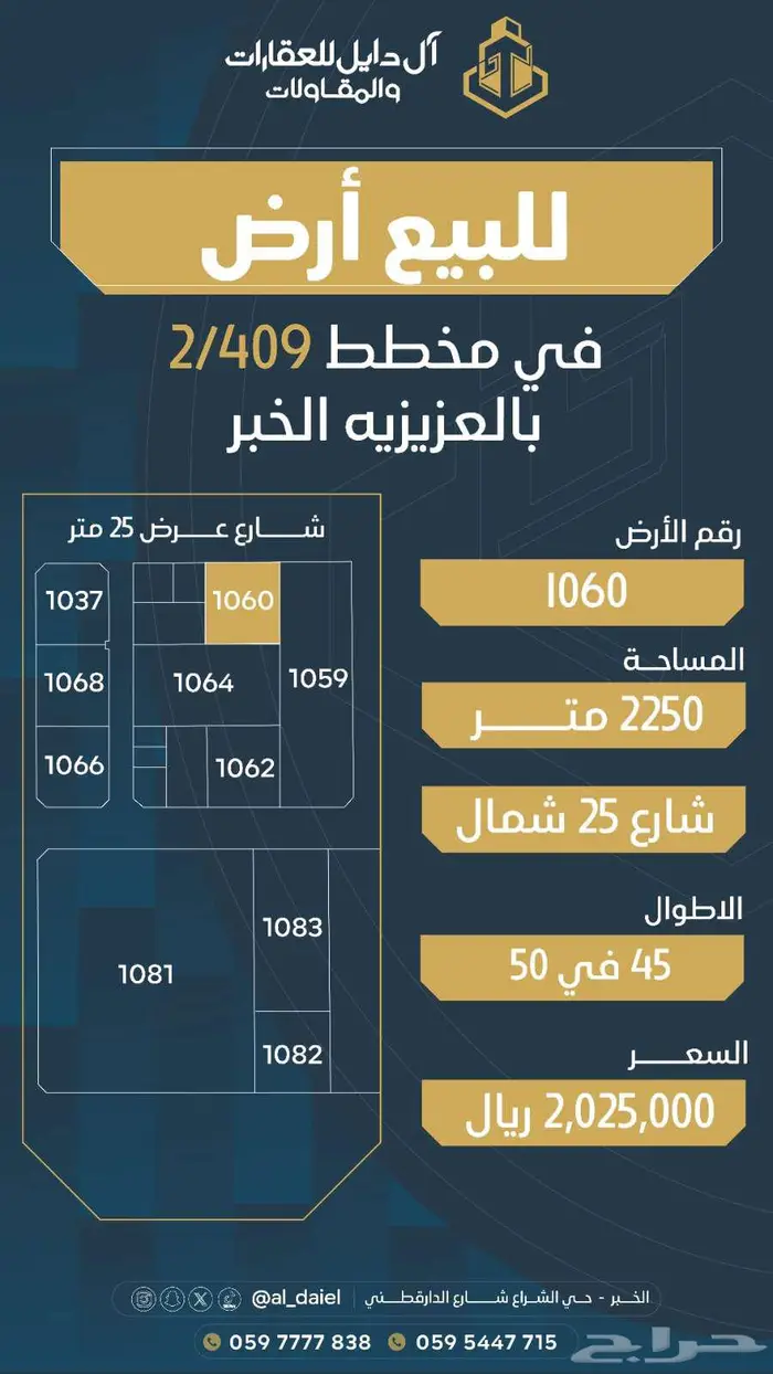 عروض اراضي للبيع بمساحات مختلفه في مخططات العزيزيه 40