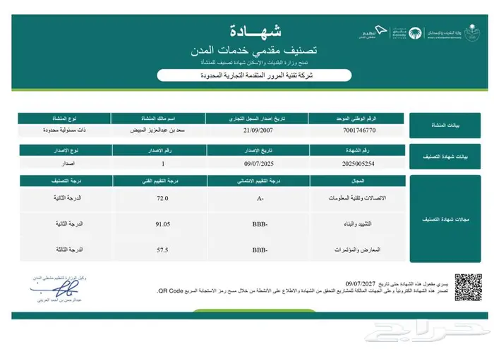تصنيف مقاولين ومكاتب هندسية 1