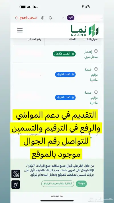 دعم المواشي 0