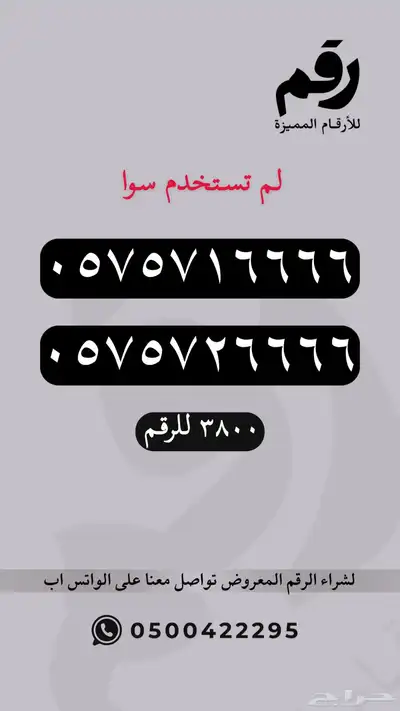 ارقام مميزة - رقم مميز index