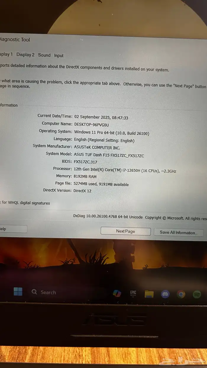 ASUS TUF Dash F15 4