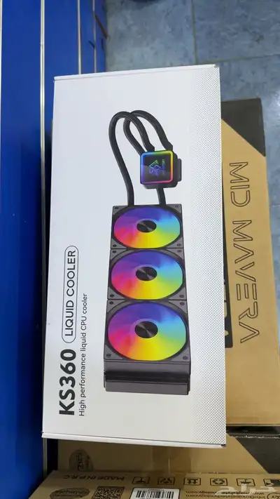 مبرد مائي 360 ثلاث مراوح انوار RGB index