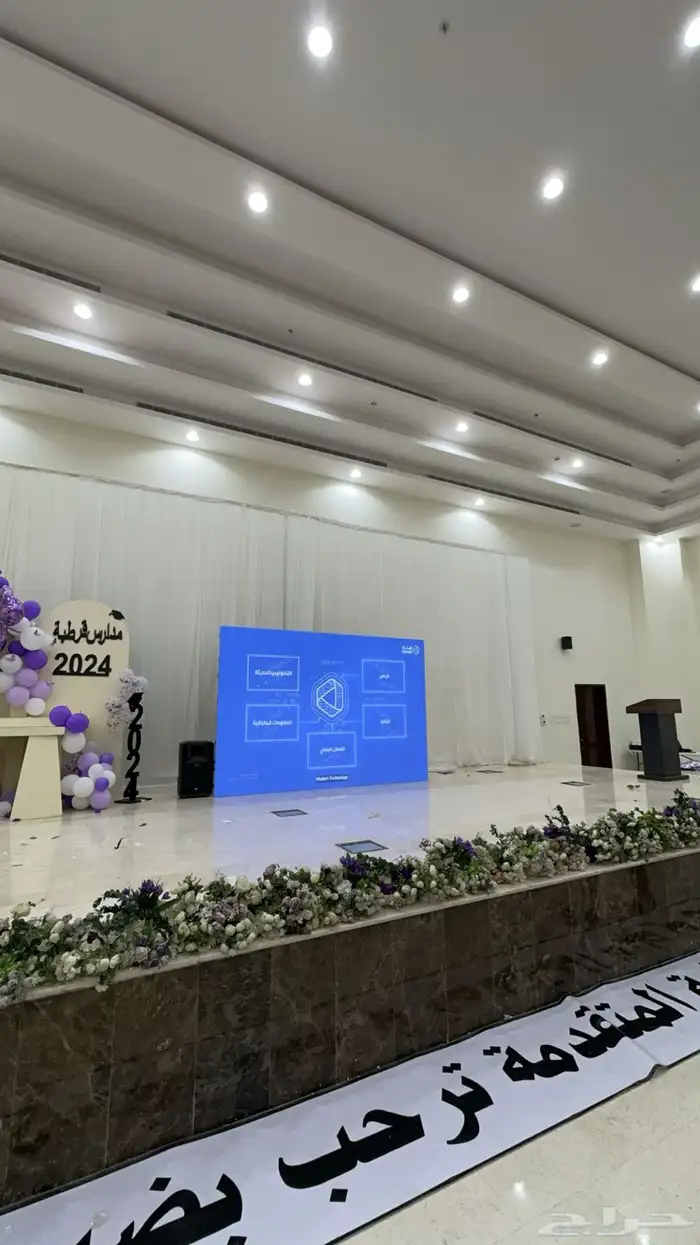 تأجير شاشات واضائات وصوت وستيج 36