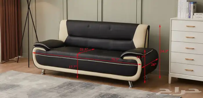 طقم كنب جلد 6 أشخاص صناعة صينية جاهزة 7