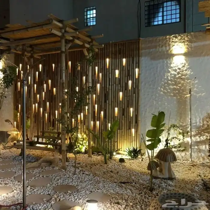 ساتر خيزران طبيعي   ديكور خارجي للحدائق استراحة مزرعة 21