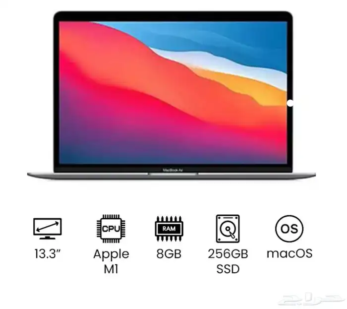 لابتوب ماك بوك m1 8