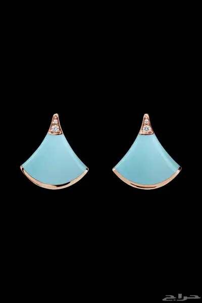 حلق bvlgari حجر تركواز طبيعي مع الماس index