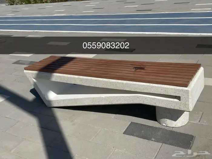 كراسي خرسانية طاولات حاويات نفايات اوحواض زراعة مصدات 3