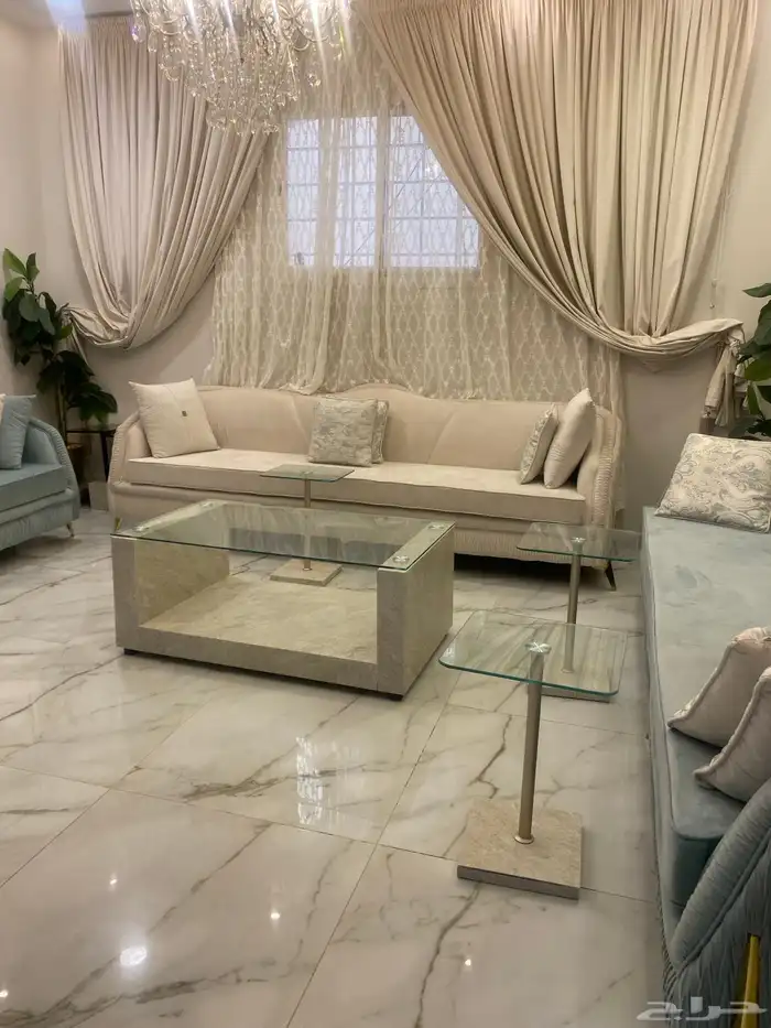 طاولة قهوه مع طاولات خدمه 6