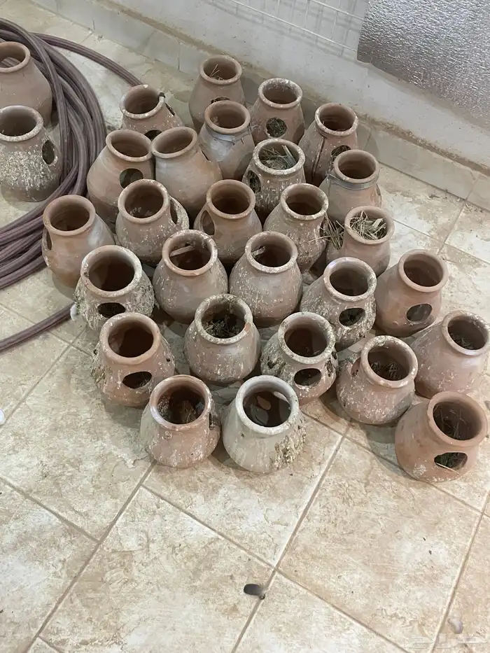 للبيع بياضات فخار طيور زينة و ماكليات فخار 2