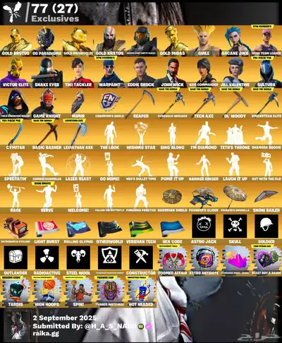 حساب فورت نايت حفل ملكي 464 سكن واكس كريتوس للبيع index