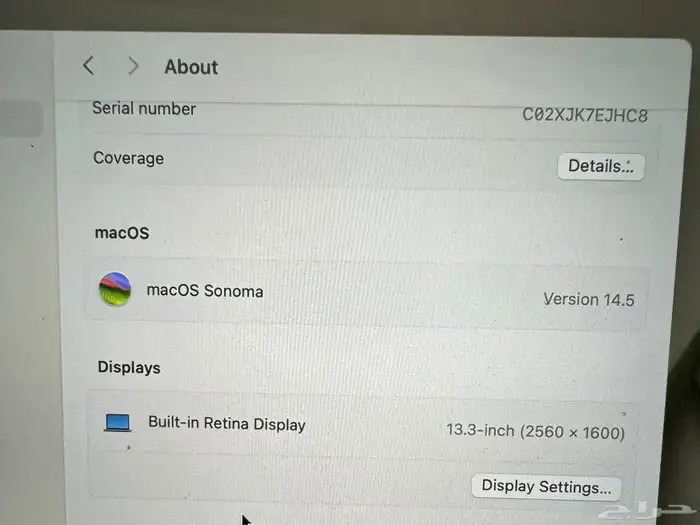 لابتوب ماك بوك برو 13انش للبيع 3