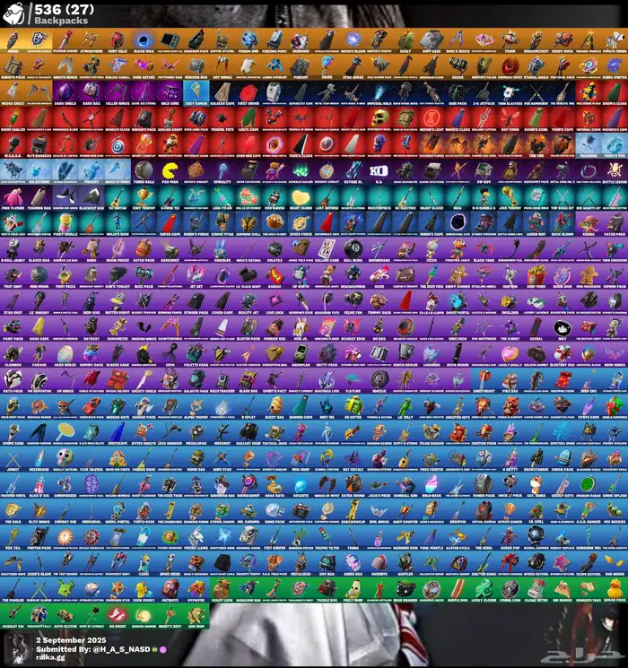 حساب فورت نايت حفل ملكي 464 سكن واكس كريتوس للبيع 1