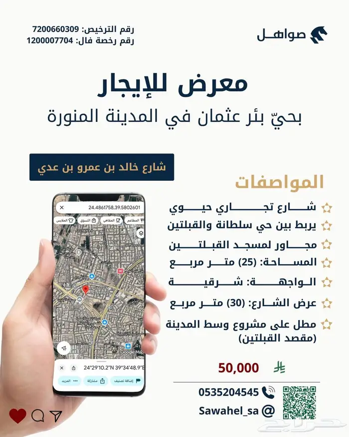 محل للإيجار بحي بئر عثمان بمنطقة المدينة المنورة 0