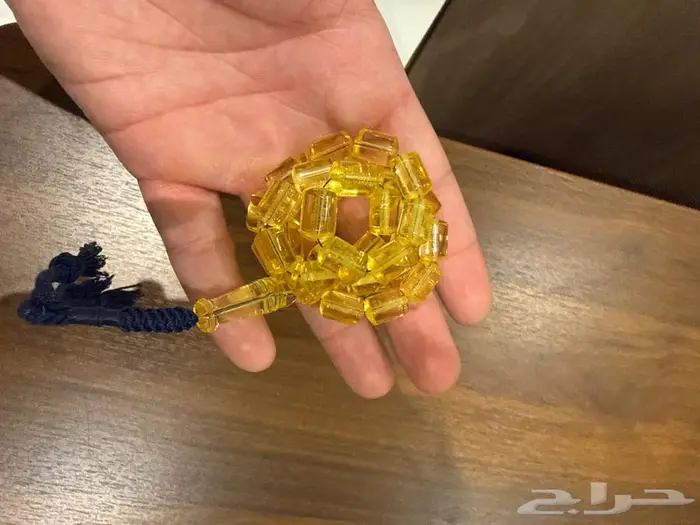 سبحة كهرمان شفاف 0