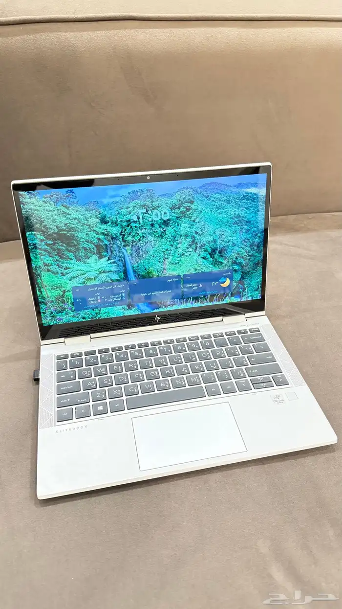 لابتوب hp متحول 2في1 اليت بوك x360 شبه جديد 0