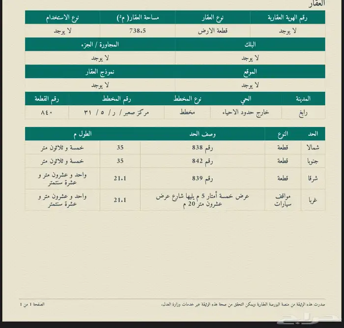 ارض للبيع مخطط صعبر شارع 25 مساحه 739 متر 3