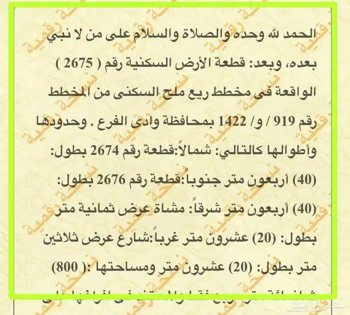 أرض للبيع شارعين زاويةوأرض تجاريةشارعين وادي الفرع بالمدينة 4