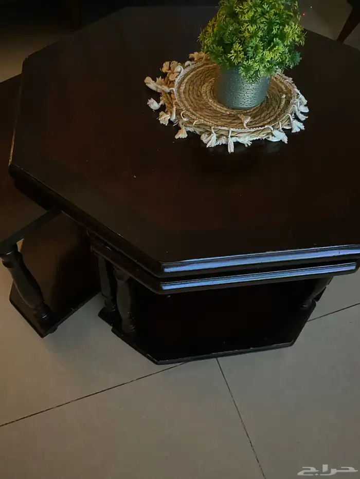 طاولة كنب و كرسي هزاز جديد 0