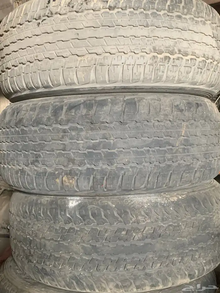 كفرات صلون مقاس 18 اثنين دنلوب واثنين صيني دعسة دنلوب 3