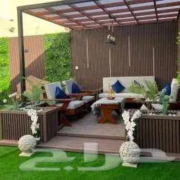 التيل طبيعي عشب صناعي الشلالات النوافير 9
