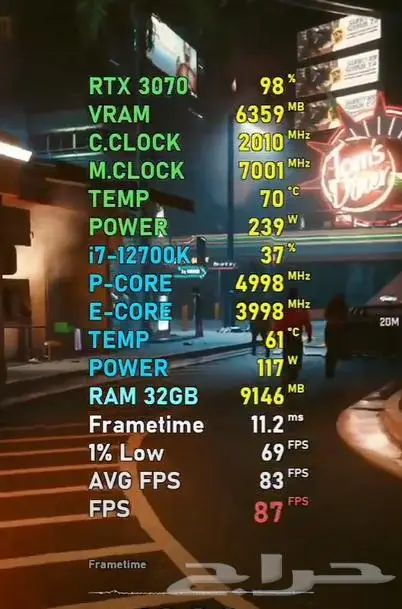 بي سي العاب i7 12700k 3070 13