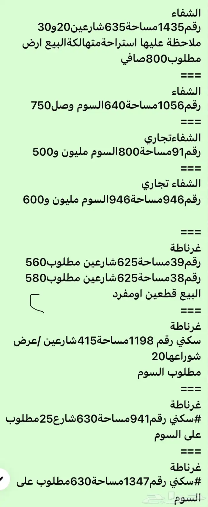 عروض اراضي للبيع بوادي يرموك صفاءالشفاءنخيل غرناطةياسمين قدس 1