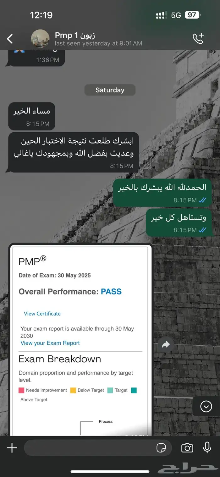 حل اختبار PMP او RMP مضمون والدفع بعد الاجتياز 0