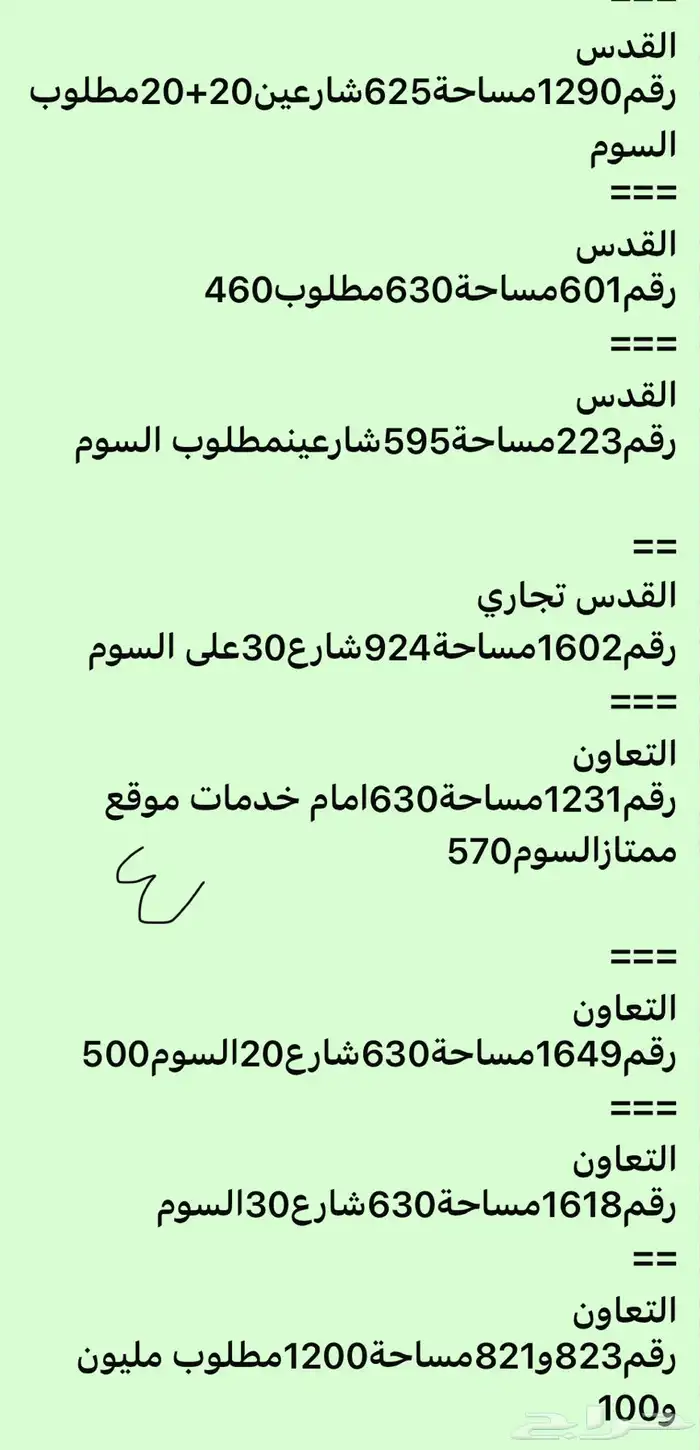 عروض اراضي للبيع بوادي يرموك صفاءالشفاءنخيل غرناطةياسمين قدس 3