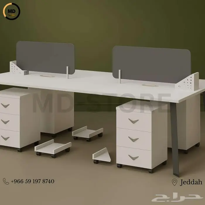 وركستيشن مكتبي (شخصين و4 أشخاص)   تصميم مودرن وعملية ممتازة 2