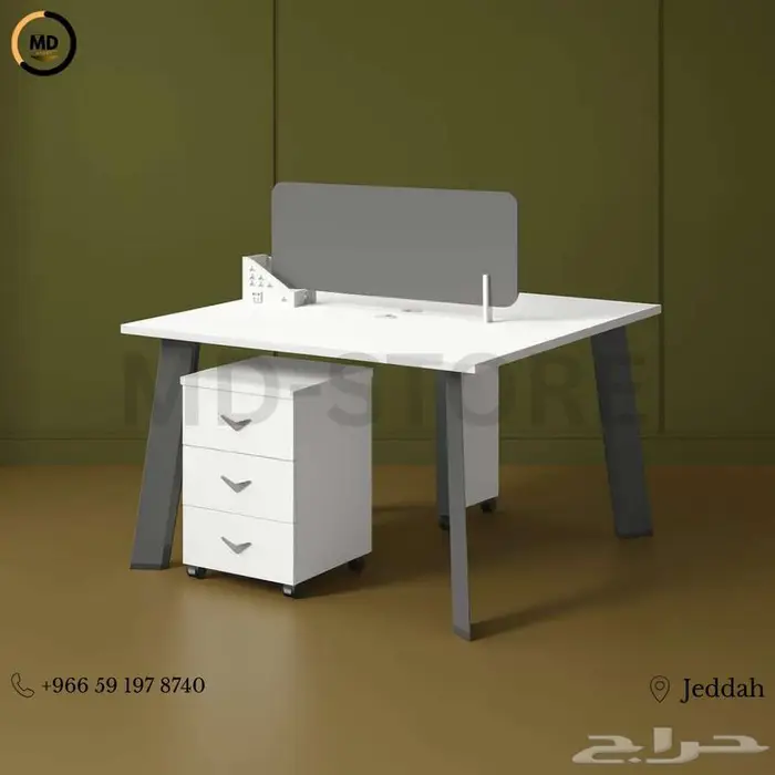 وركستيشن مكتبي (شخصين و4 أشخاص)   تصميم مودرن وعملية ممتازة 0