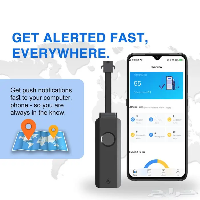 جهاز تتبع جي بي اس gps tracker مع اشتراك و شريحة سنوية 5