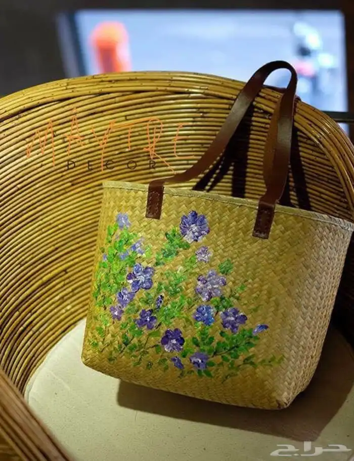 رسم على الفخار -رسم على الخوص -رسامة 4