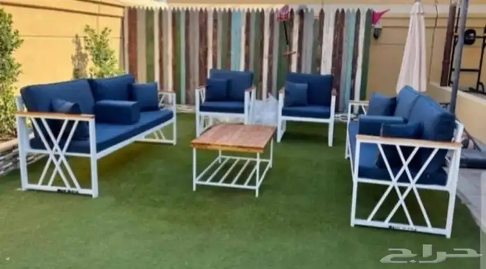 جلسات خارجية خشب - كنب حوش خارجي - جلسه احواش 16