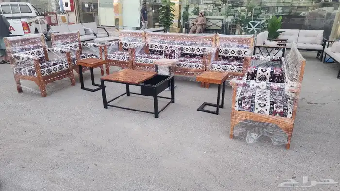 جلسات خارجية خشب - كنب حوش خارجي - جلسه احواش 13