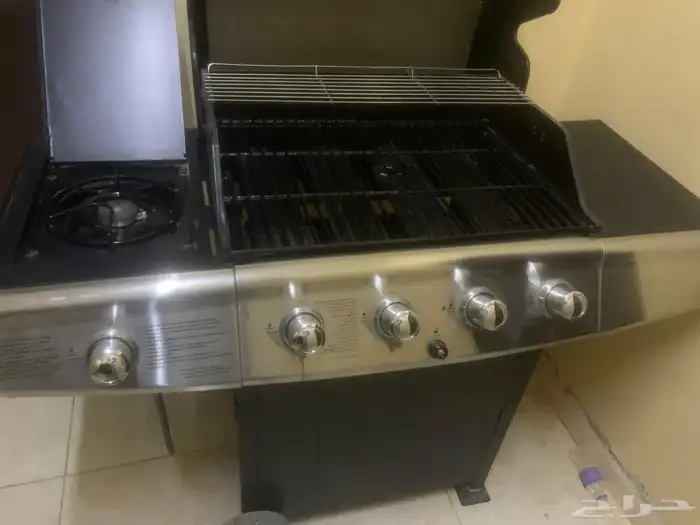شواية غاز شارل برويل 4شعلات وشعلة للطبخ جانبية شبه جديدة 9