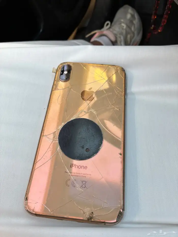 ايفون xs max مغير شاشة وبطارية الجهاز شغال مايشكو من شي 0