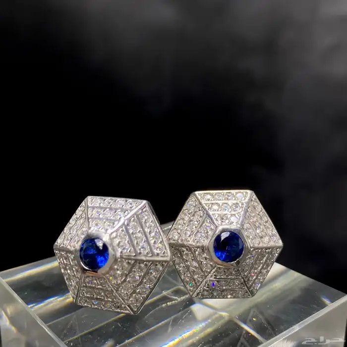 خاتم و كبك طقم فضه إيطالي عيار 925 فخامة وتميز 1