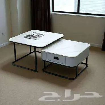 طقم طاولات متداخلة سيراميك متوفر بلونين (( جديد )) 1