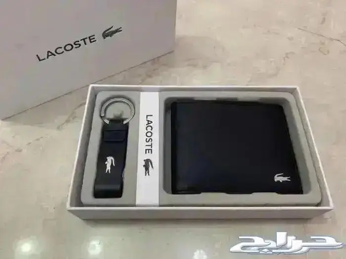 محفظة لاكوست LACOSTE مع ميدالية اصلية جديدة 1
