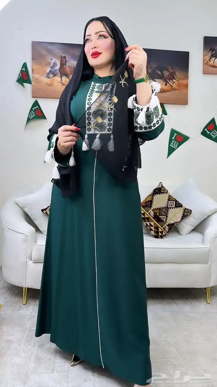 جلابيات اليوم الوطني مع الطرحه بسعر الجمله 21