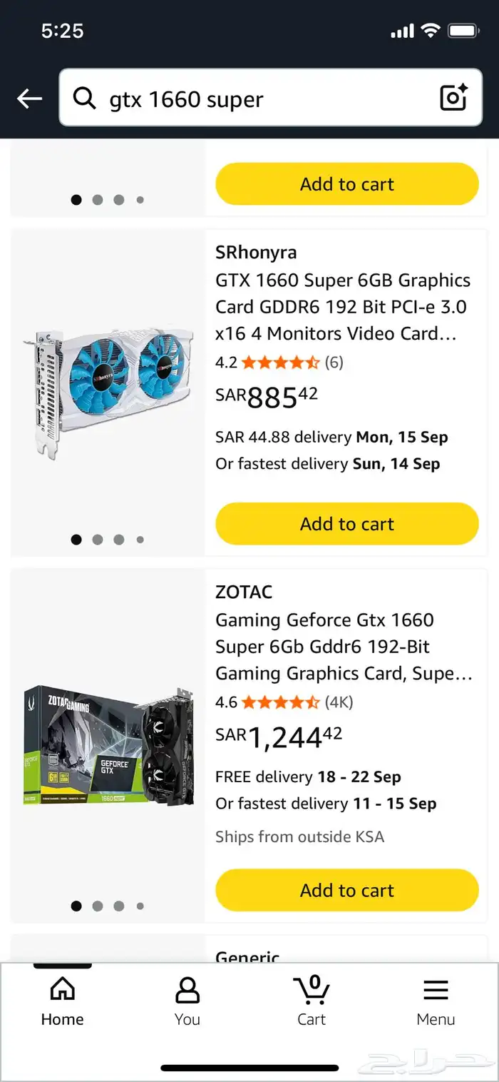 للبيع كرت شاشة Nvidia GeForce GTX1660 Super شبه جديدة 9