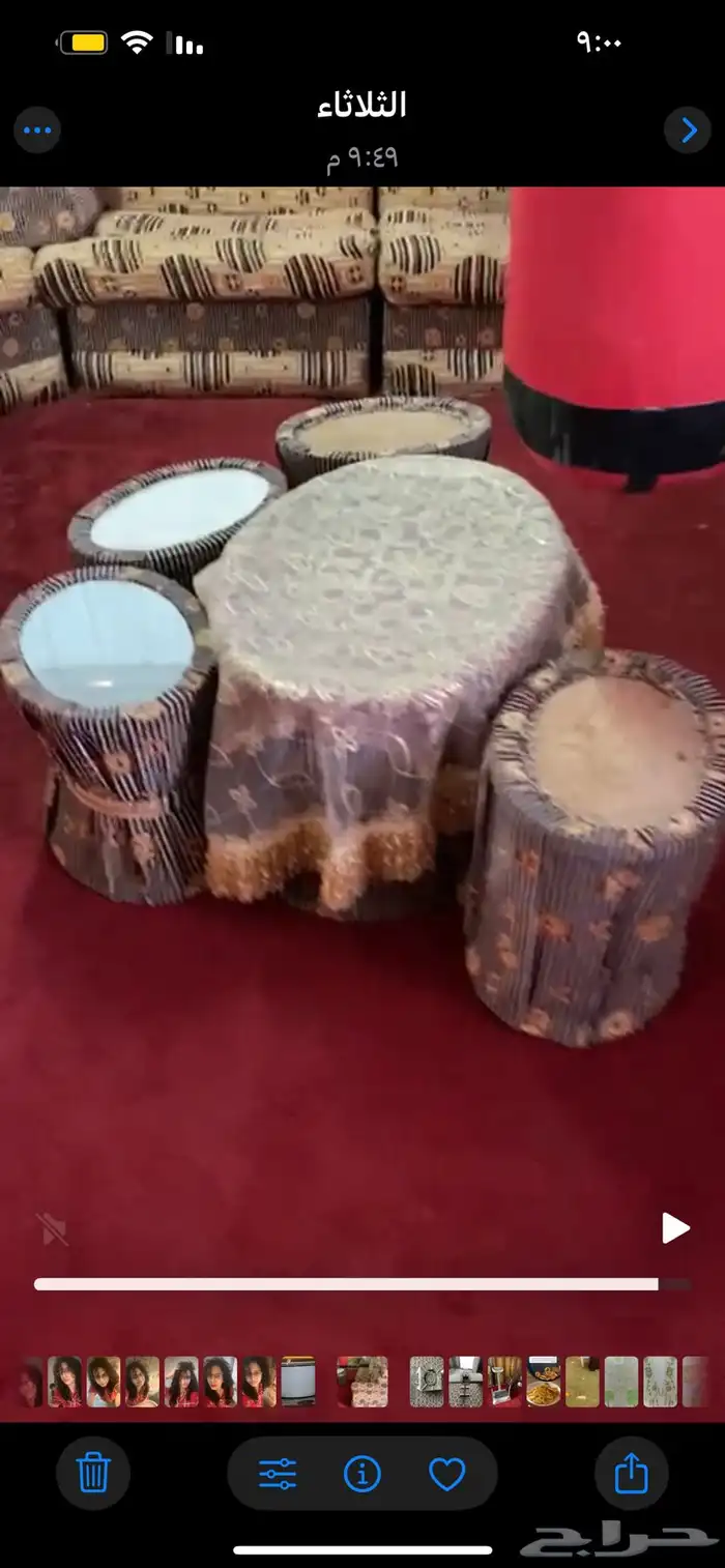 كنب متصل يسع 25 شخص خشب اصلي 5