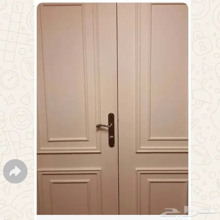 ابواب خشب فيبر زجاج المنيوم للبيع 1