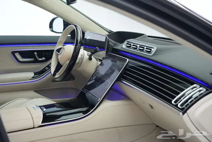 مرسيدس S 500 موديل 2025 أصفار خليجي أسود أبيض 9