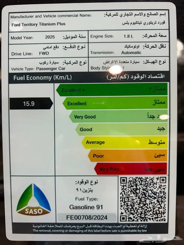 عرض خاص فورد تيريتوري دارك اديشن موديل 2025 السعر 121900 11
