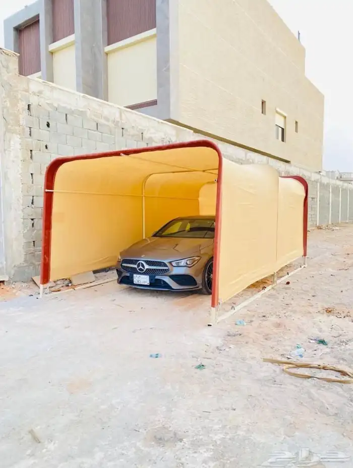 مظلة سيارة الطول ستة متر والارتفاع مترين ونص العرض ثلاثة 2
