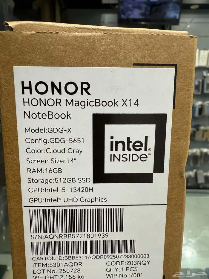 honormagicbook x14 512 رام16 0