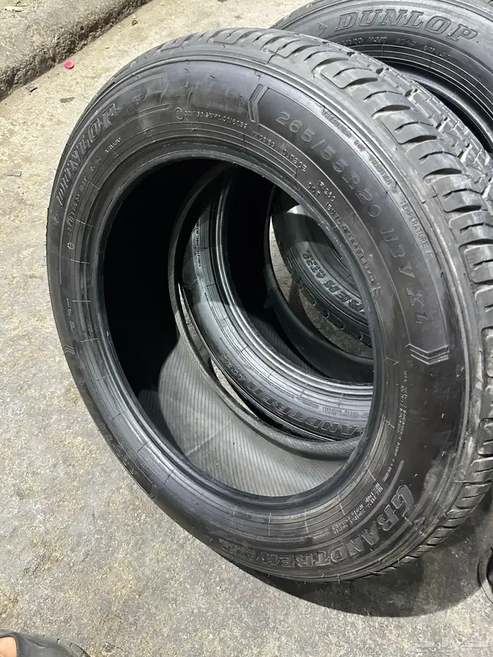 كفرات دنلوب وكاله مقاس 265 55 20 لاندكروزر 24 9